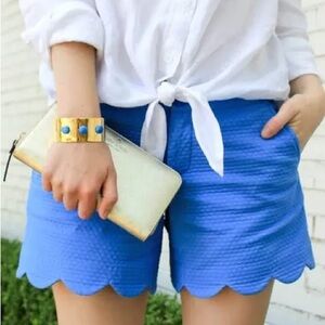 Lilly Pulitzer Blue Scalloped Buttercup Shorts sz 4